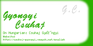 gyongyi csuhaj business card